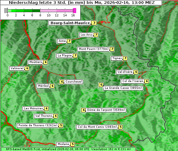 Niederschlag, 16. 2. 2026