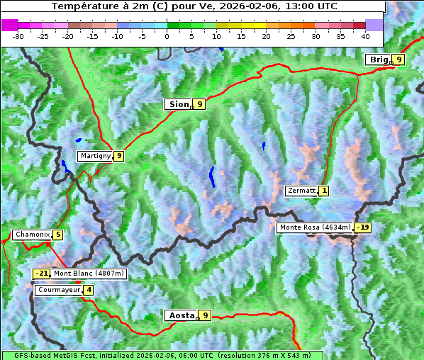 Temperatur, 6. 2. 2026