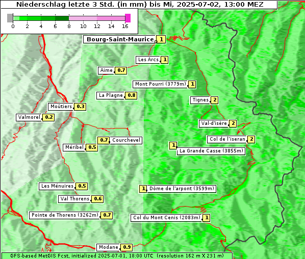 Niederschlag, 2. 7. 2025