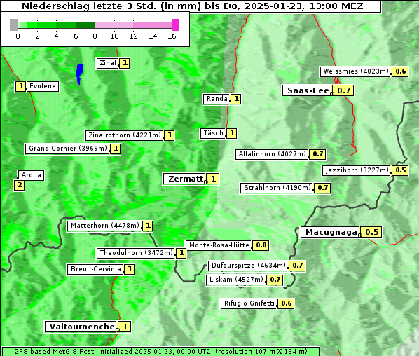 Niederschlag, 23. 1. 2025