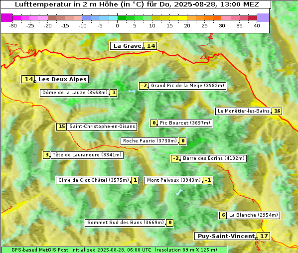 Temperatur, 28. 8. 2025