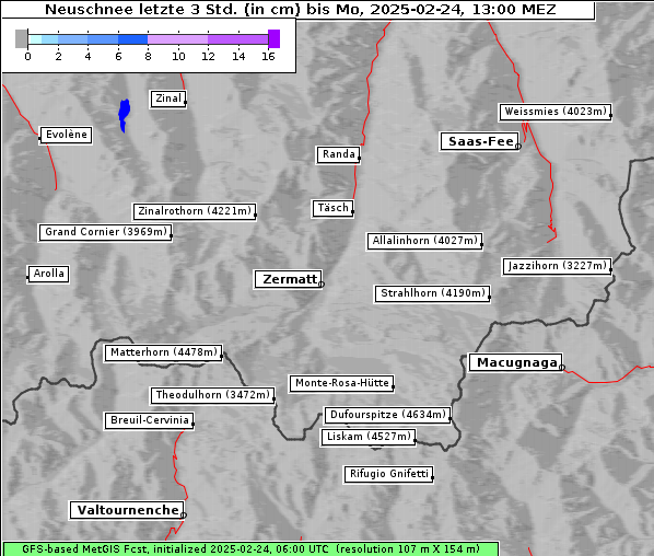 Neuschnee, 24. 2. 2025