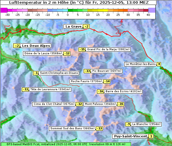 Temperatur, 5. 12. 2025