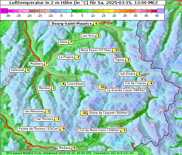 Temperatur, 15. 3. 2025