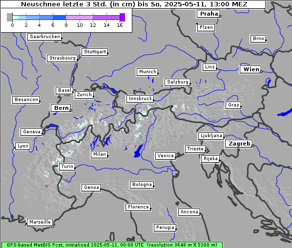 Neuschnee, 11. 5. 2025