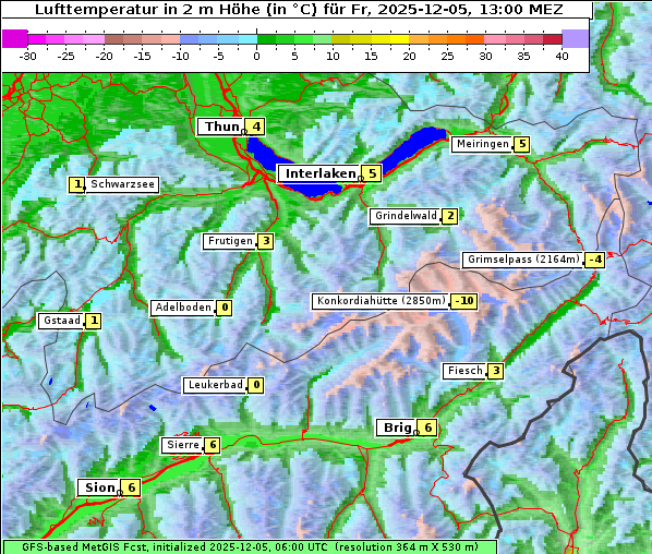 Temperatur, 5. 12. 2025