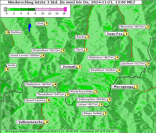 Niederschlag, 21. 11. 2024