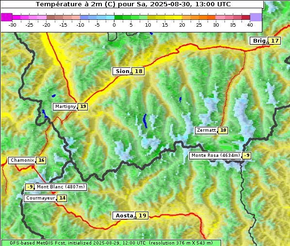 Temperatur, 30. 8. 2025