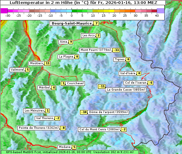 Temperatur, 16. 1. 2026