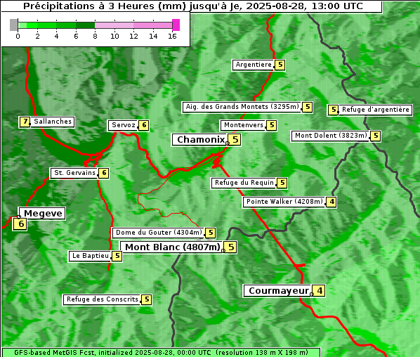Niederschlag, 28. 8. 2025