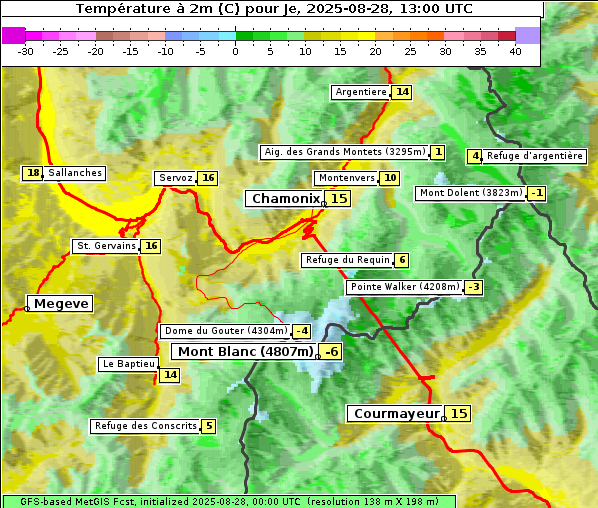 Temperatur, 28. 8. 2025
