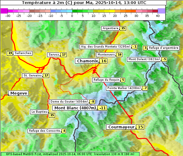 Temperatur, 14. 10. 2025