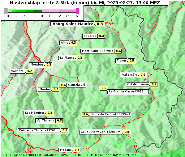 Niederschlag, 27. 8. 2025