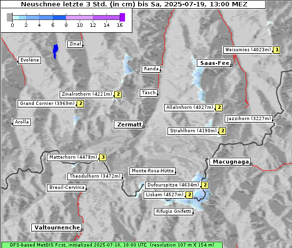 Neuschnee, 19. 7. 2025