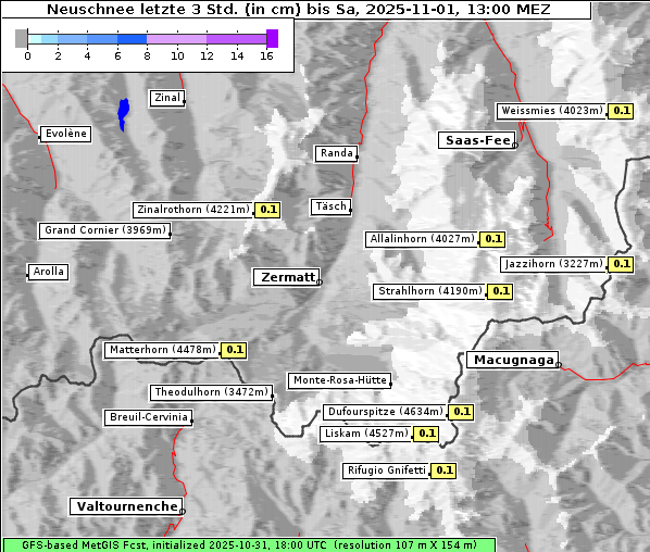 Neuschnee, 1. 11. 2025