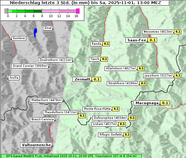 Niederschlag, 1. 11. 2025