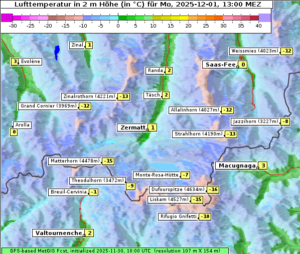 Temperatur, 1. 12. 2025