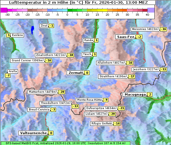 Temperatur, 30. 1. 2026