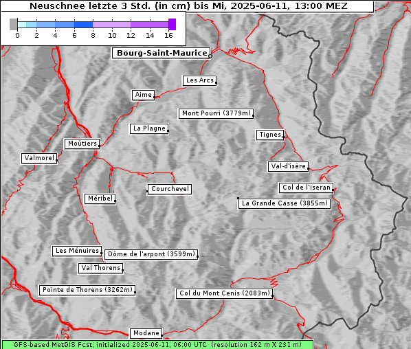 Neuschnee, 11. 6. 2025