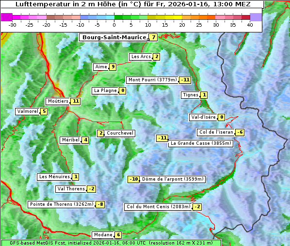 Temperatur, 16. 1. 2026