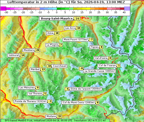Temperatur, 19. 4. 2026