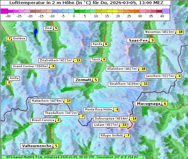 Temperatur, 5. 3. 2026