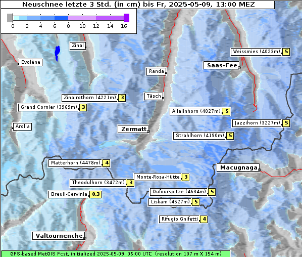 Neuschnee, 9. 5. 2025