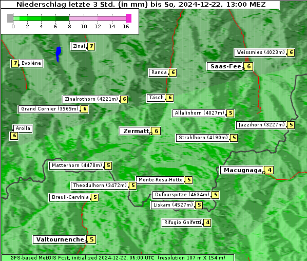 Niederschlag, 22. 12. 2024