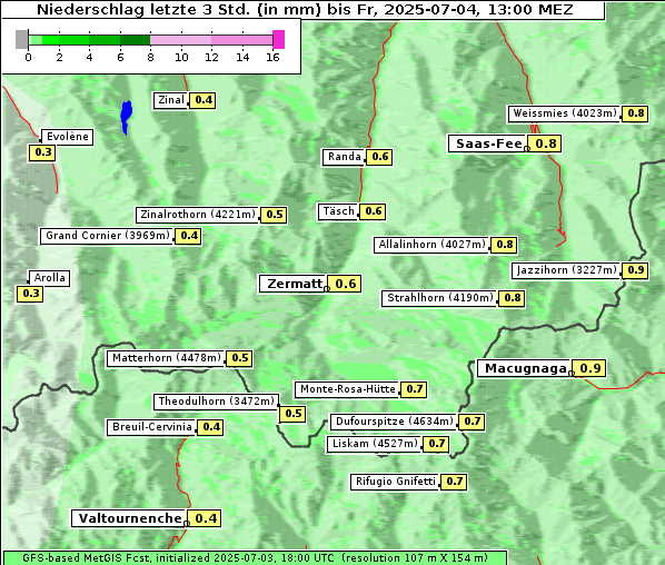 Niederschlag, 4. 7. 2025
