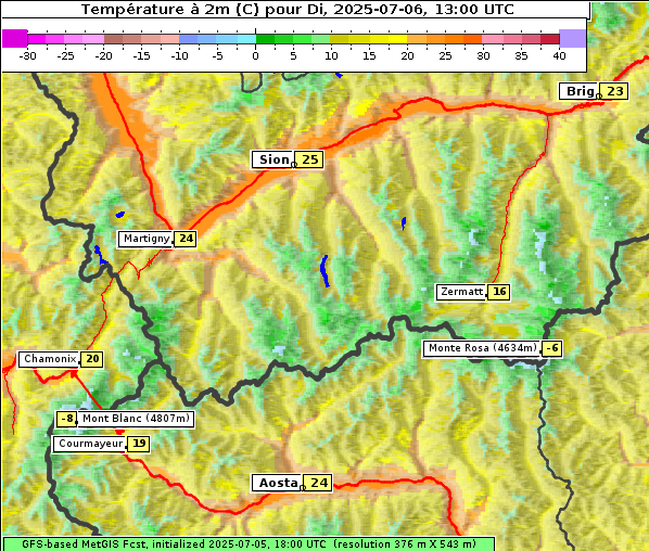 Temperatur, 6. 7. 2025