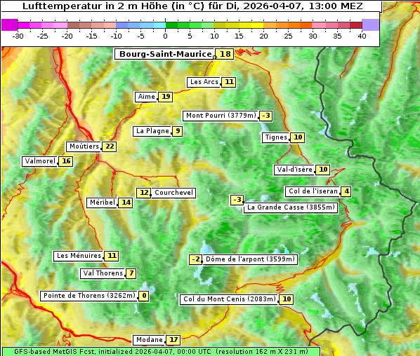 Temperatur, 7. 4. 2026