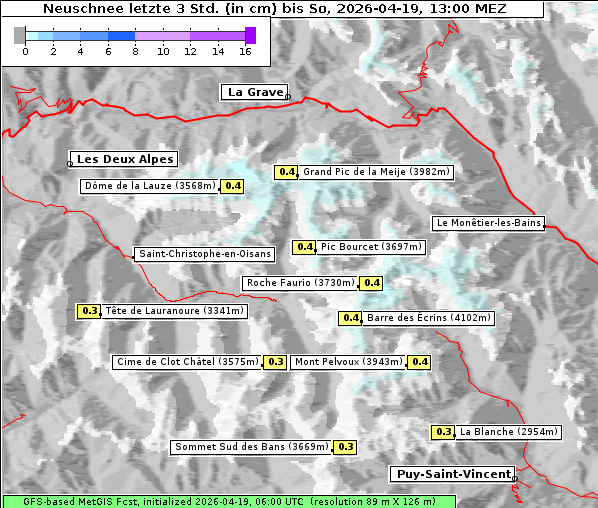 Neuschnee, 19. 4. 2026