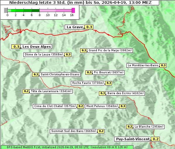 Niederschlag, 19. 4. 2026