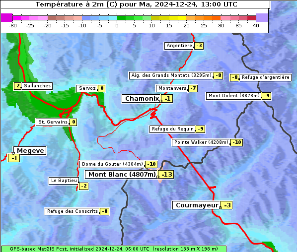 Temperatur, 24. 12. 2024