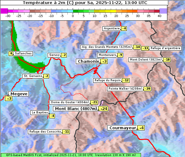 Temperatur, 22. 11. 2025