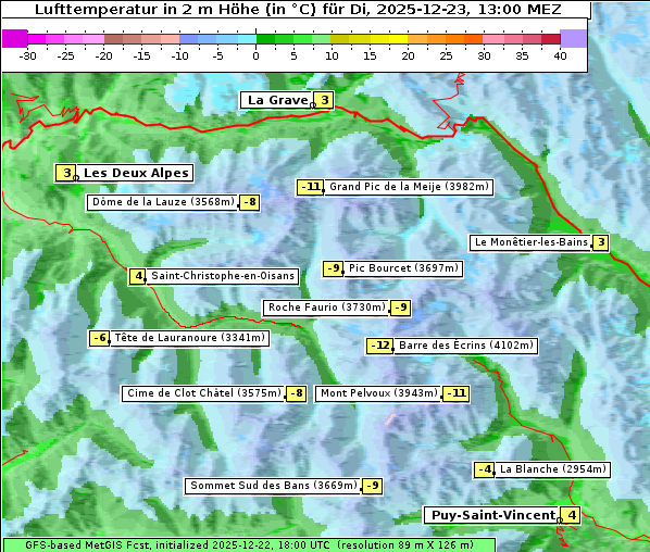 Temperatur, 23. 12. 2025