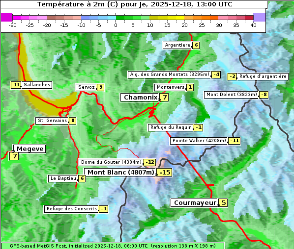 Temperatur, 18. 12. 2025