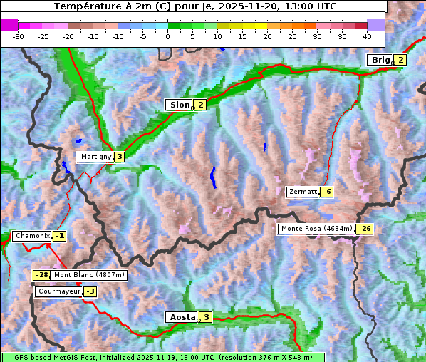Temperatur, 20. 11. 2025