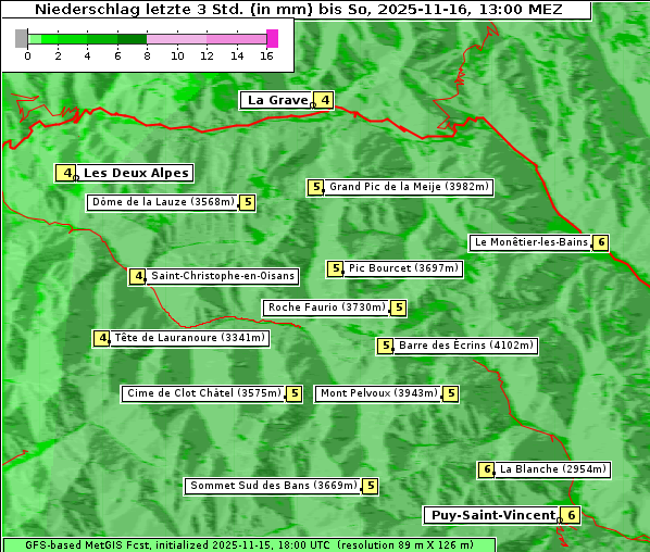 Niederschlag, 16. 11. 2025