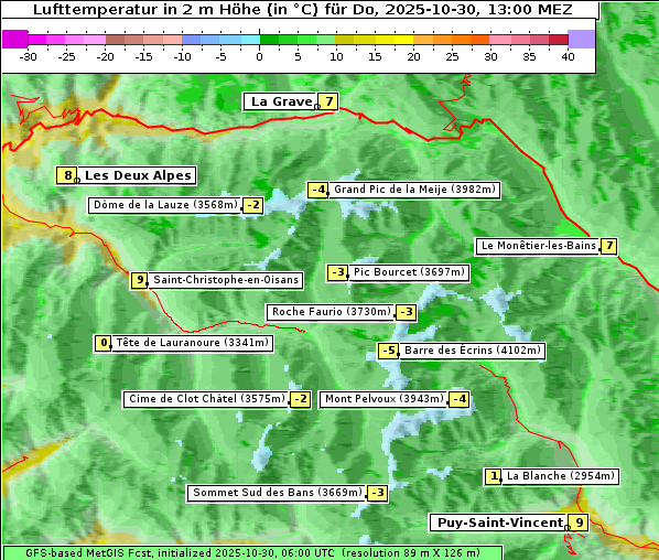 Temperatur, 30. 10. 2025