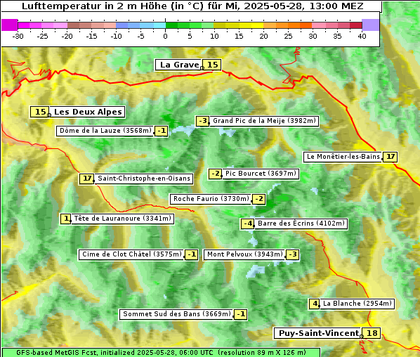 Temperatur, 28. 5. 2025