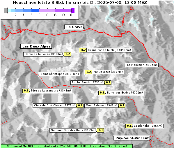 Neuschnee, 8. 7. 2025