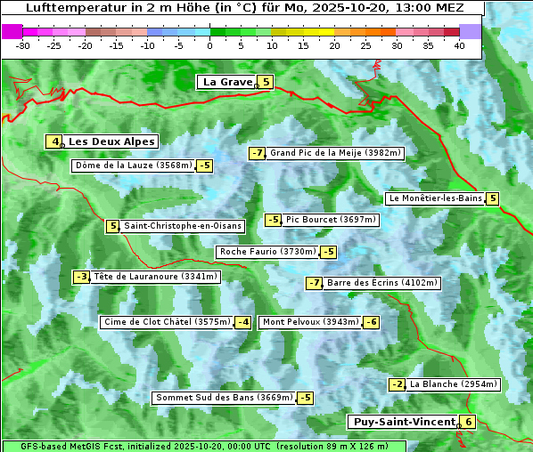 Temperatur, 20. 10. 2025