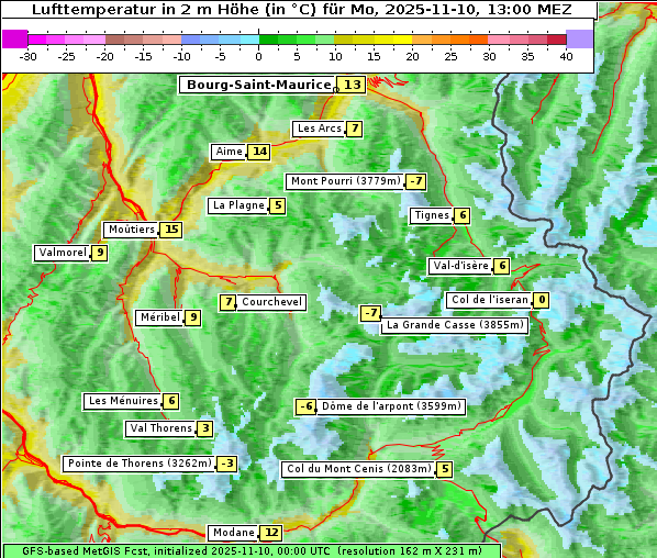 Temperatur, 10. 11. 2025