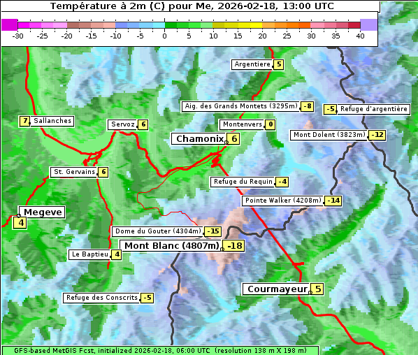 Temperatur, 18. 2. 2026