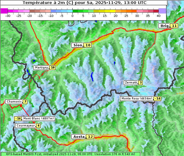 Temperatur, 29. 11. 2025