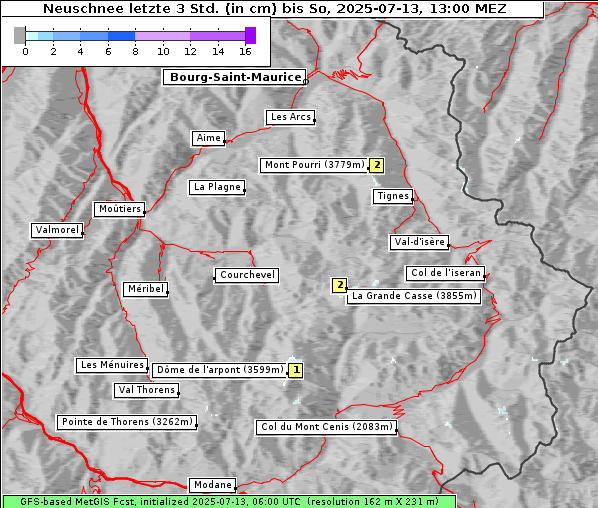 Neuschnee, 13. 7. 2025