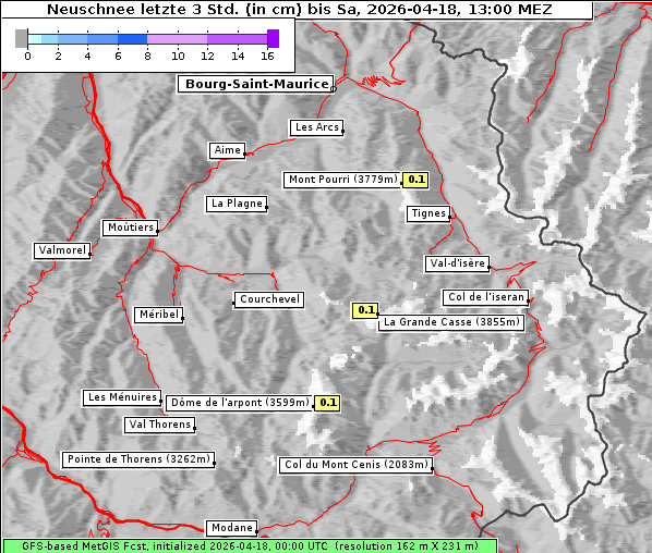 Neuschnee, 18. 4. 2026