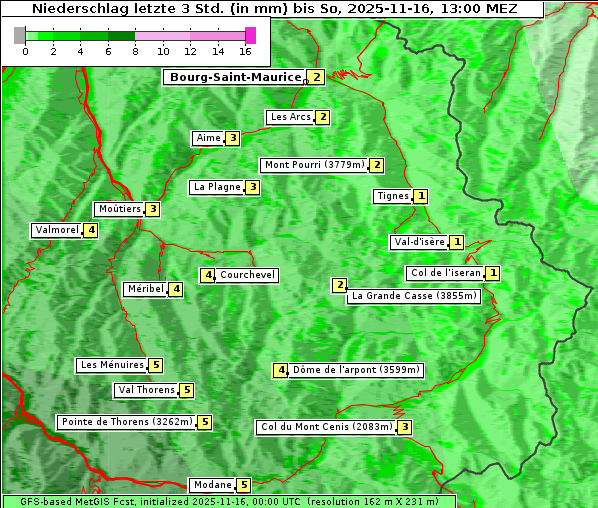 Niederschlag, 16. 11. 2025