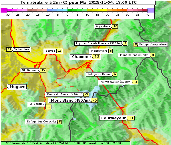 Temperatur, 4. 11. 2025